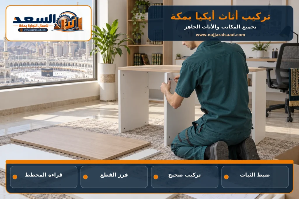 تركيب مكتب أثاث جاهز داخل منزل بمكة