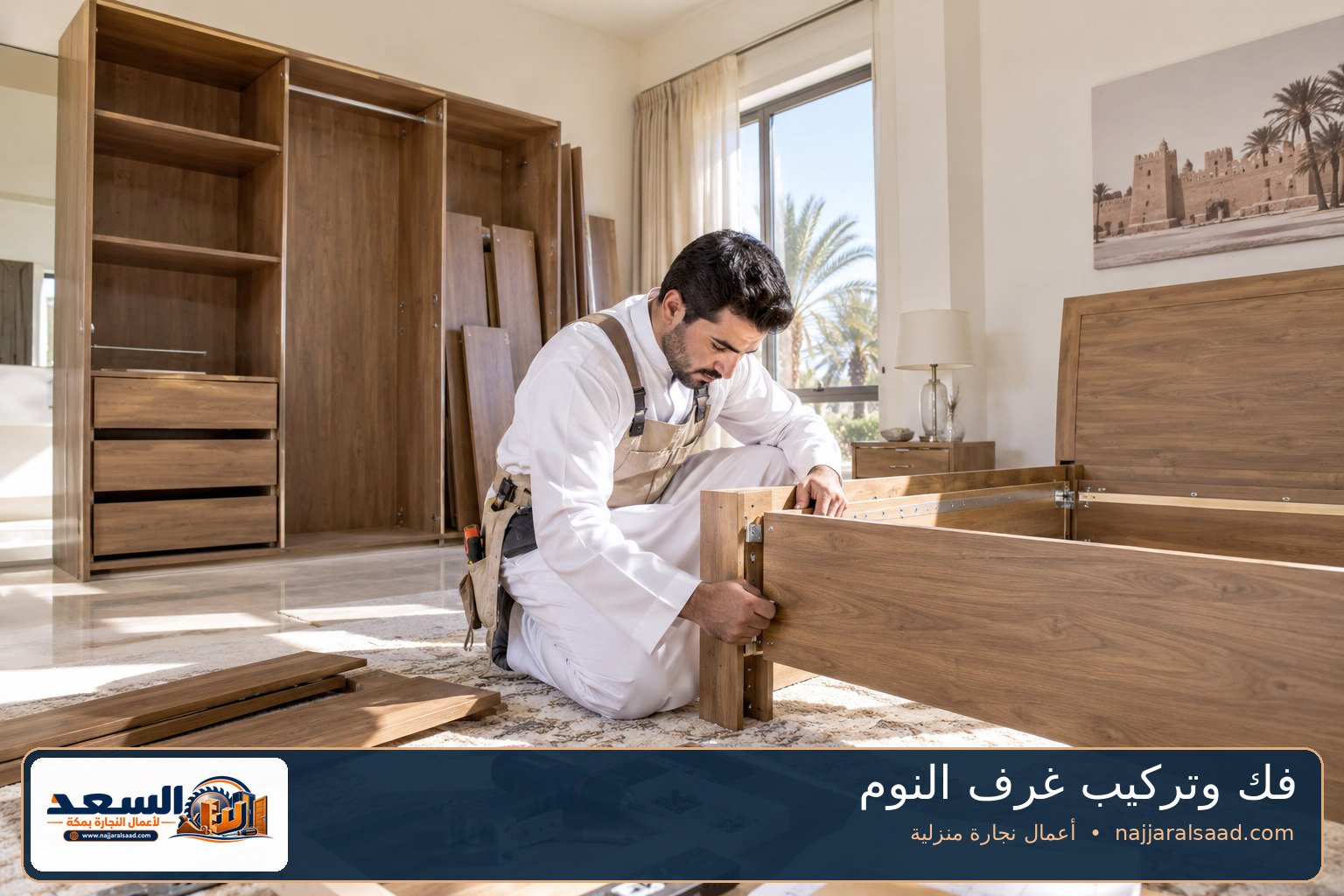 فك وتركيب أثاث وغرف نوم بطريقة منظمة